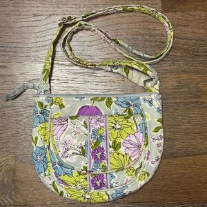 Retired Vera Bradley Quilted‎ Lizzy Shoulder Crossbody Bag In Watercolor